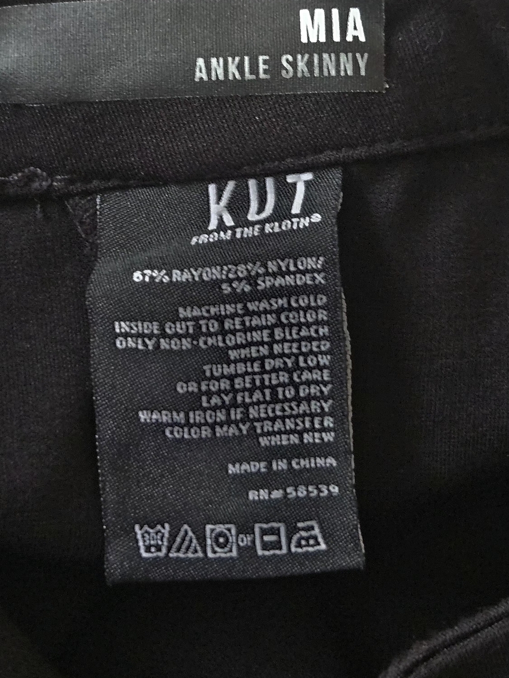 KUT from the Kloth Mia Ankle Skinny Black Pants Size 6 NWT - Picture 15 of 15